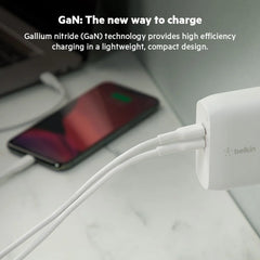 Dual USB-C GaN Wall Charger 68W + USB-C Cable
