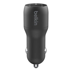 Dual USB-A Car Charger 24W + USB-A to Lightning Cable