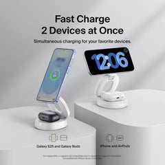 2-in-1 Convertible Magnetic Charging Stand with Qi2 15W