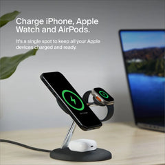 3-in-1 Magnetic Wireless Charging Stand with Qi2 15W
