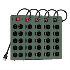10-Outlet Metal Surge Protector with 15ft Power Cord (5-pack)