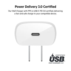 USB-C PD 3.0 PPS Wall Charger 30W