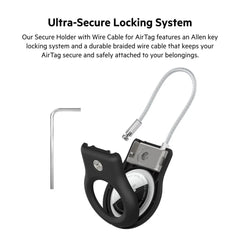 Secure Holder with Wire Cable for AirTag