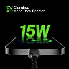 Braided USB-C to USB-A Cable (1m / 3.3ft, Black)