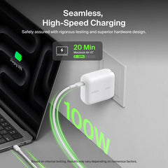 USB-C GaN Wall Charger 100W + USB-C Cable
