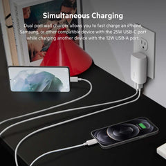 Dual Wall Charger with PPS + USB-C Cable with Lightning Connector