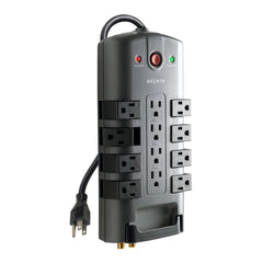 PivotPlug 12-Outlet Surge Protector, 8 ft. Cord