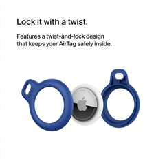 Secure Holder with Key Ring for AirTag