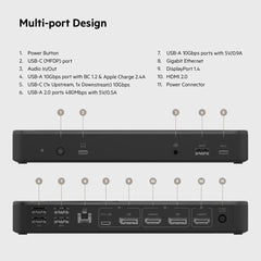 14-Port USB-C Docking Station, 65W