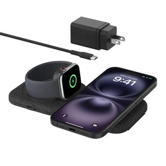 2-in-1 Magnetic Charging Travel Pad with Qi2 15W