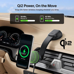 Magnetic Wireless Charging Car Dash Mount