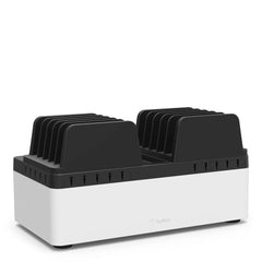 10-Device USB Charging Station with Fixed Dividers